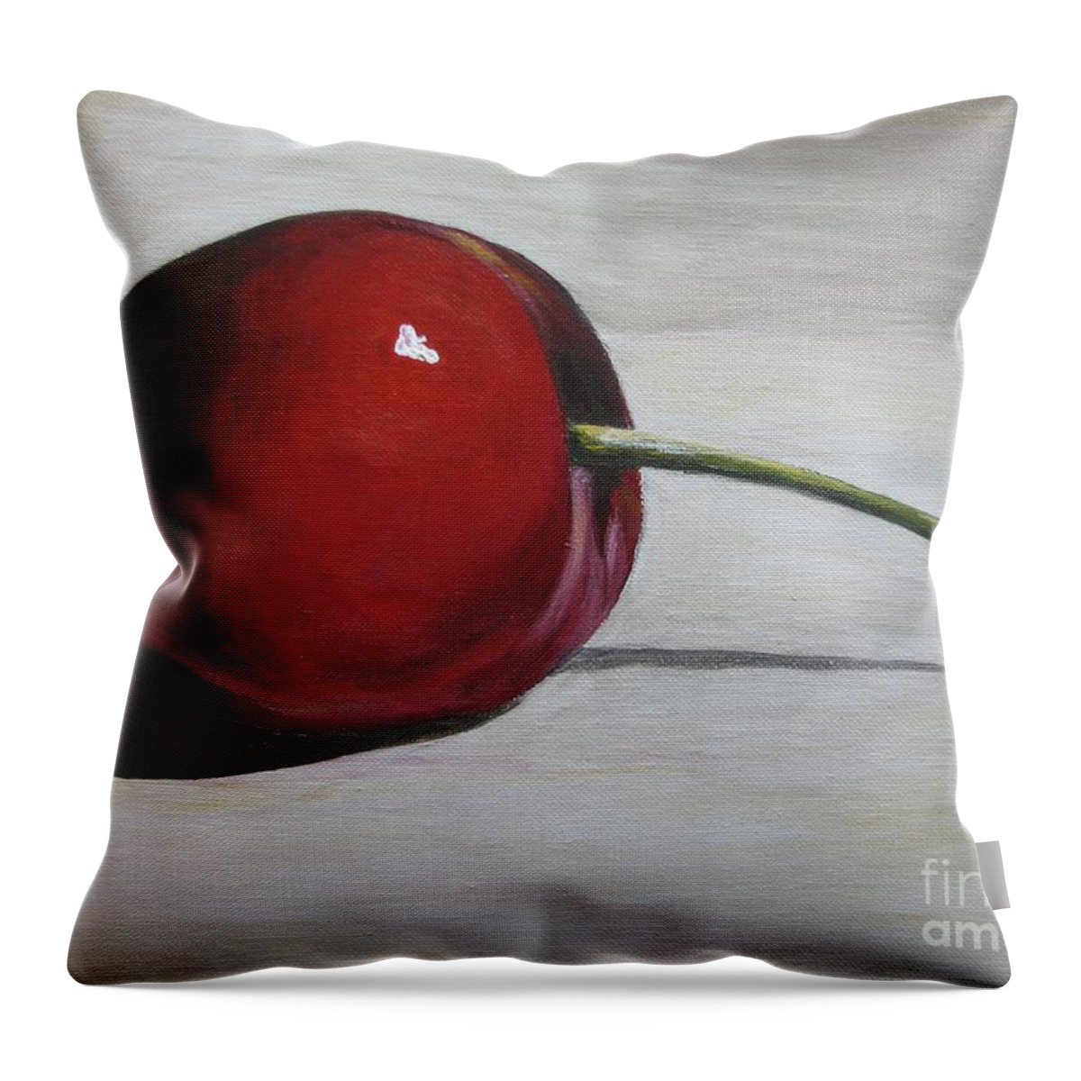 Cherry Throw Pillow featuring the painting Cherry by Italian Art