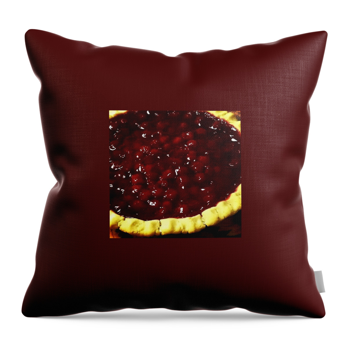  Throw Pillow featuring the photograph Cherry Pie by Frank J Casella