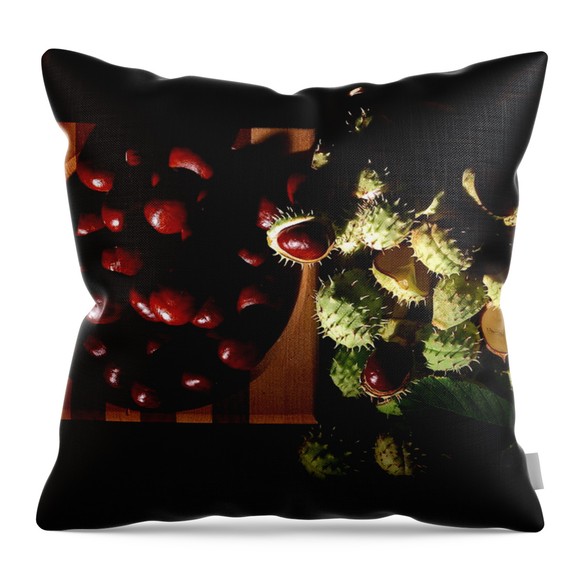 Chestnuts Throw Pillow featuring the photograph Chestnuts by David Andersen