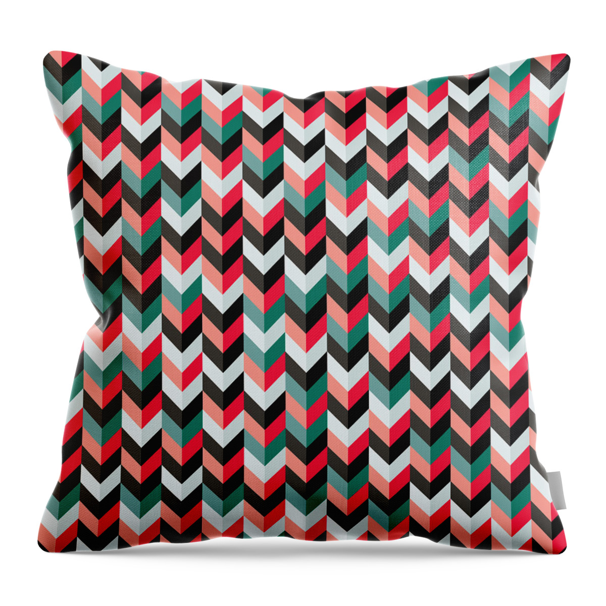 Abstract Throw Pillow featuring the digital art Chevron by Mike Taylor