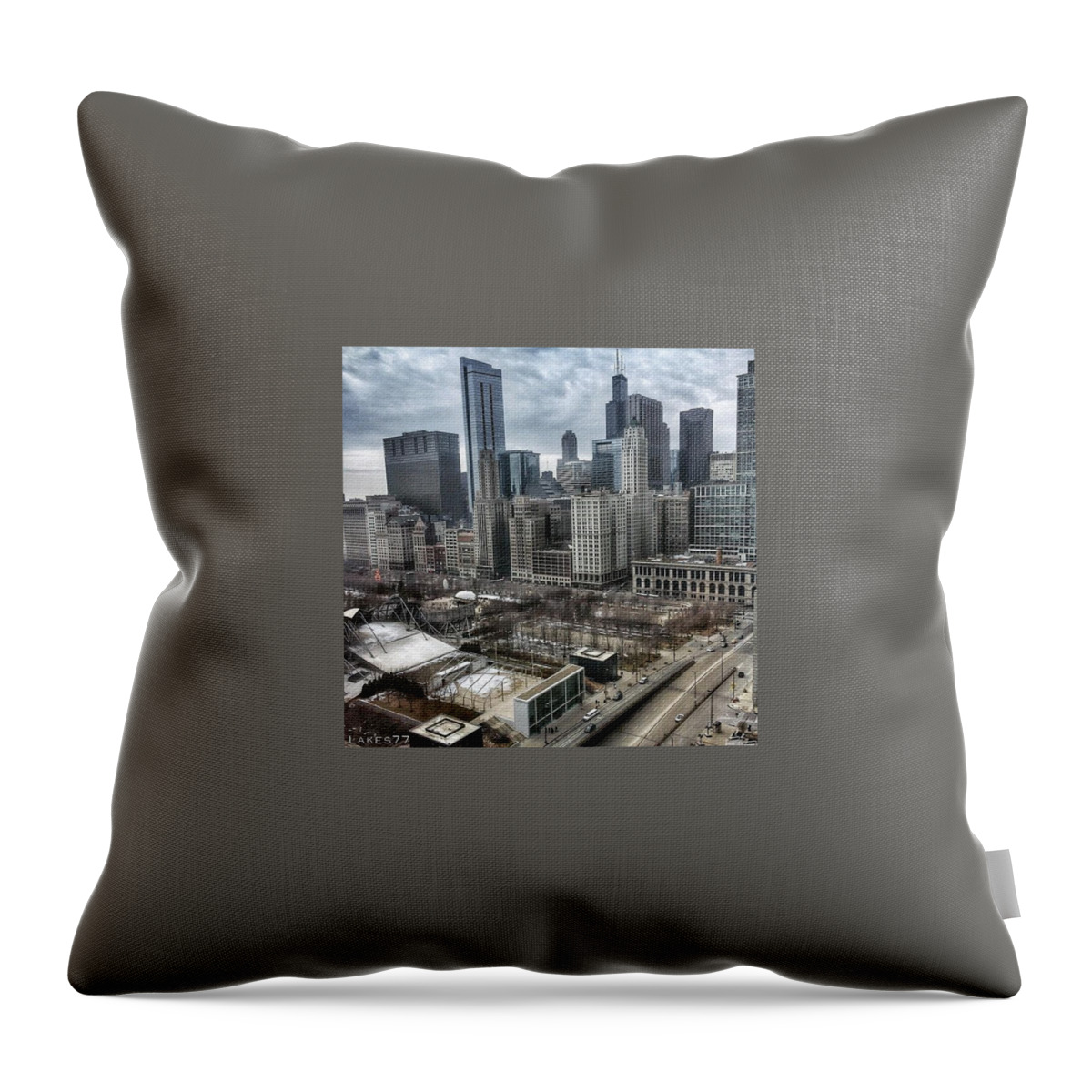 City Throw Pillow featuring the photograph Chicago by Orlando Gonzales