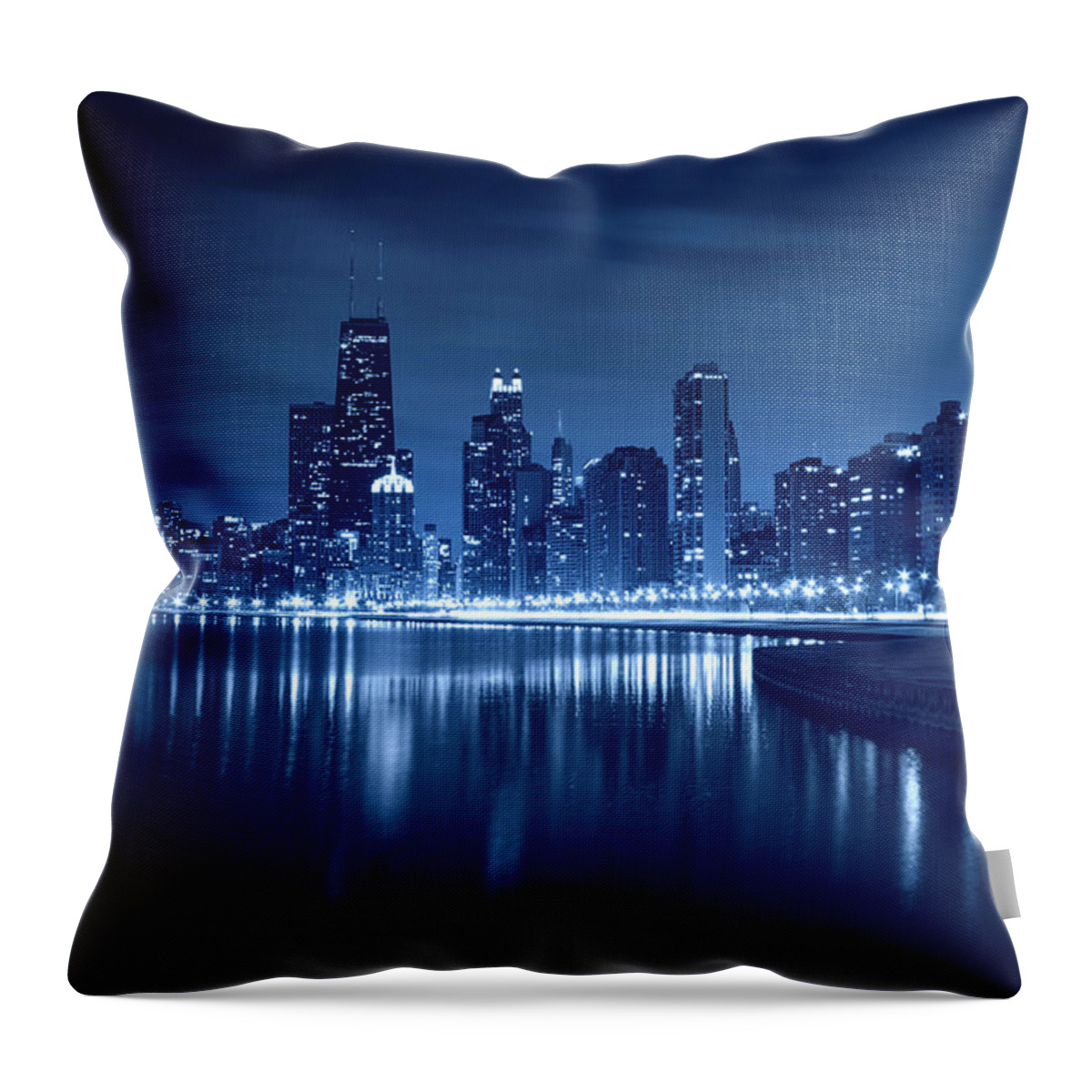 Water's Edge Throw Pillow featuring the photograph Chicago by Wsfurlan