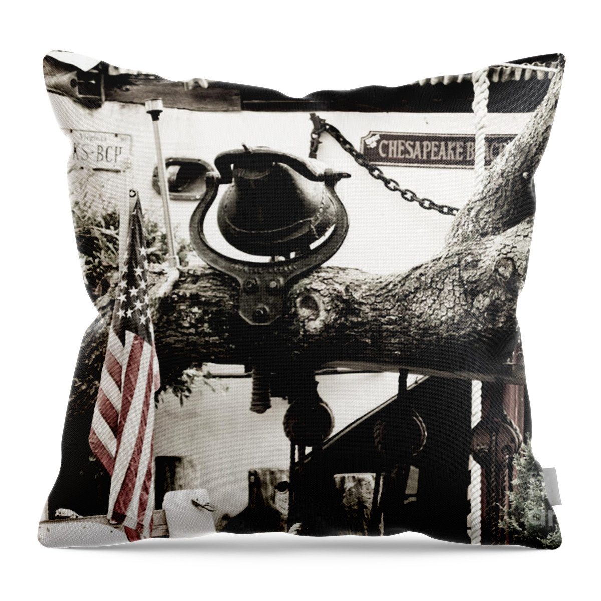 Chick's Beach Throw Pillow featuring the photograph Chick's Beach Marina by Angela DeFrias