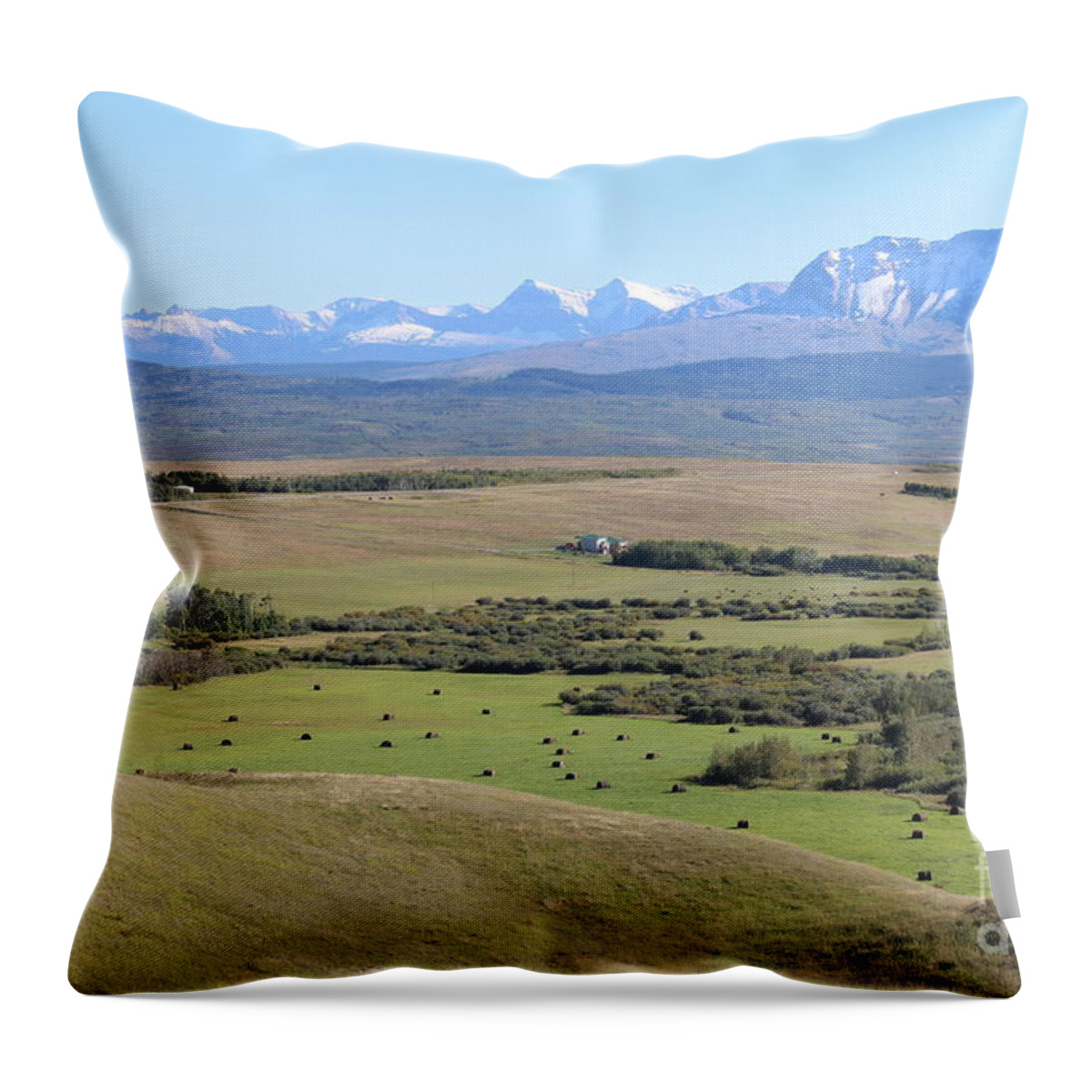 Chief Mountain Throw Pillow featuring the photograph Chief Mountain by Ann E Robson