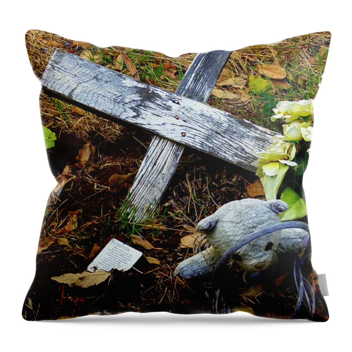 Grave Throw Pillow featuring the photograph Child's Grave by Jeff Lowe