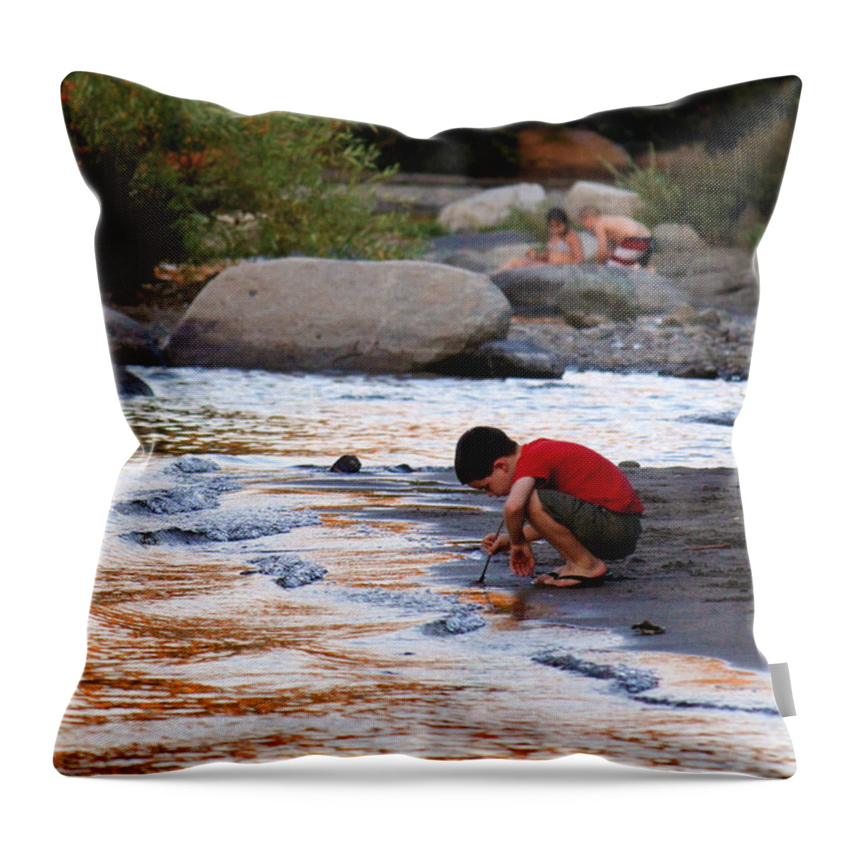 Sunset Throw Pillow featuring the photograph Childs Play by Melanie Lankford Photography