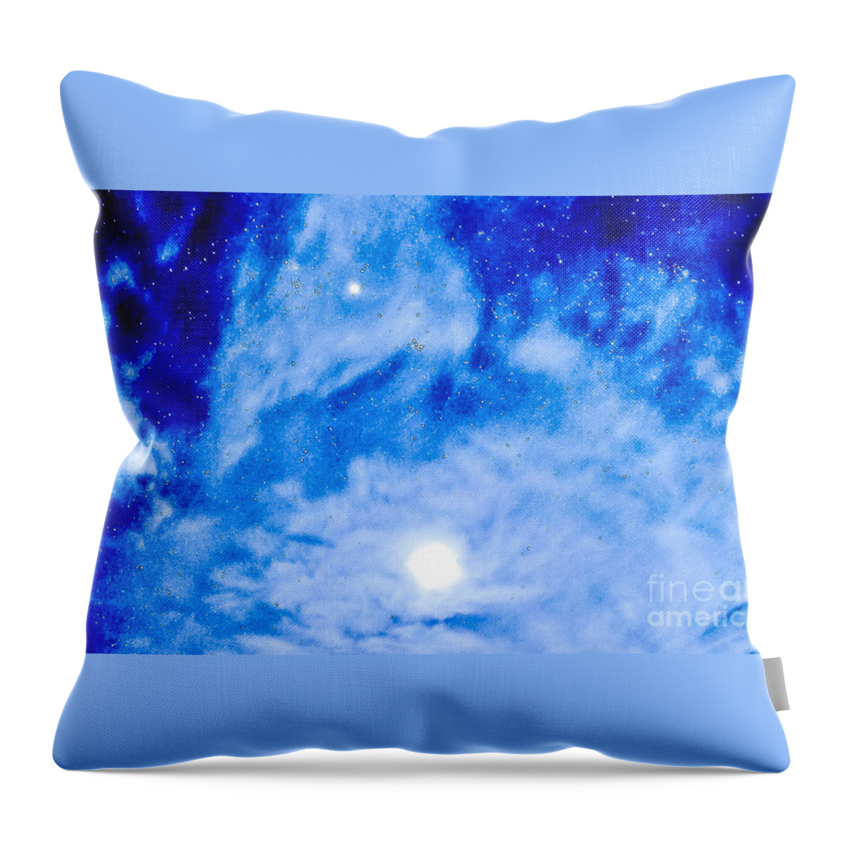 Blue Throw Pillow featuring the photograph ChiLLY NiGHT by Angela J Wright