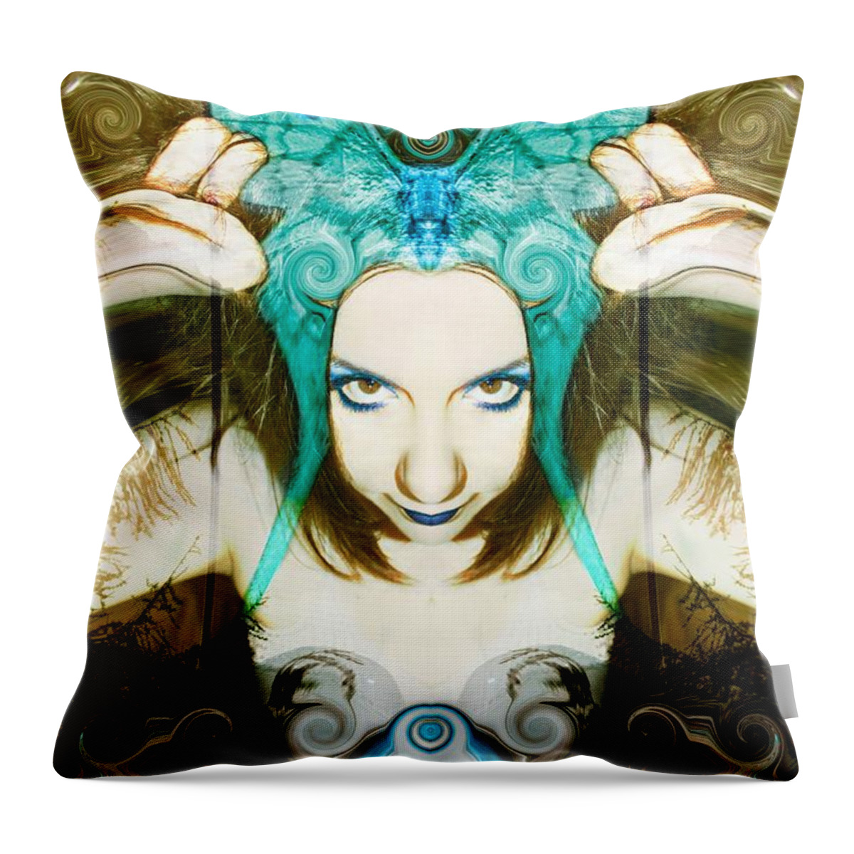 Flower Throw Pillow featuring the photograph Chimera by Heather King