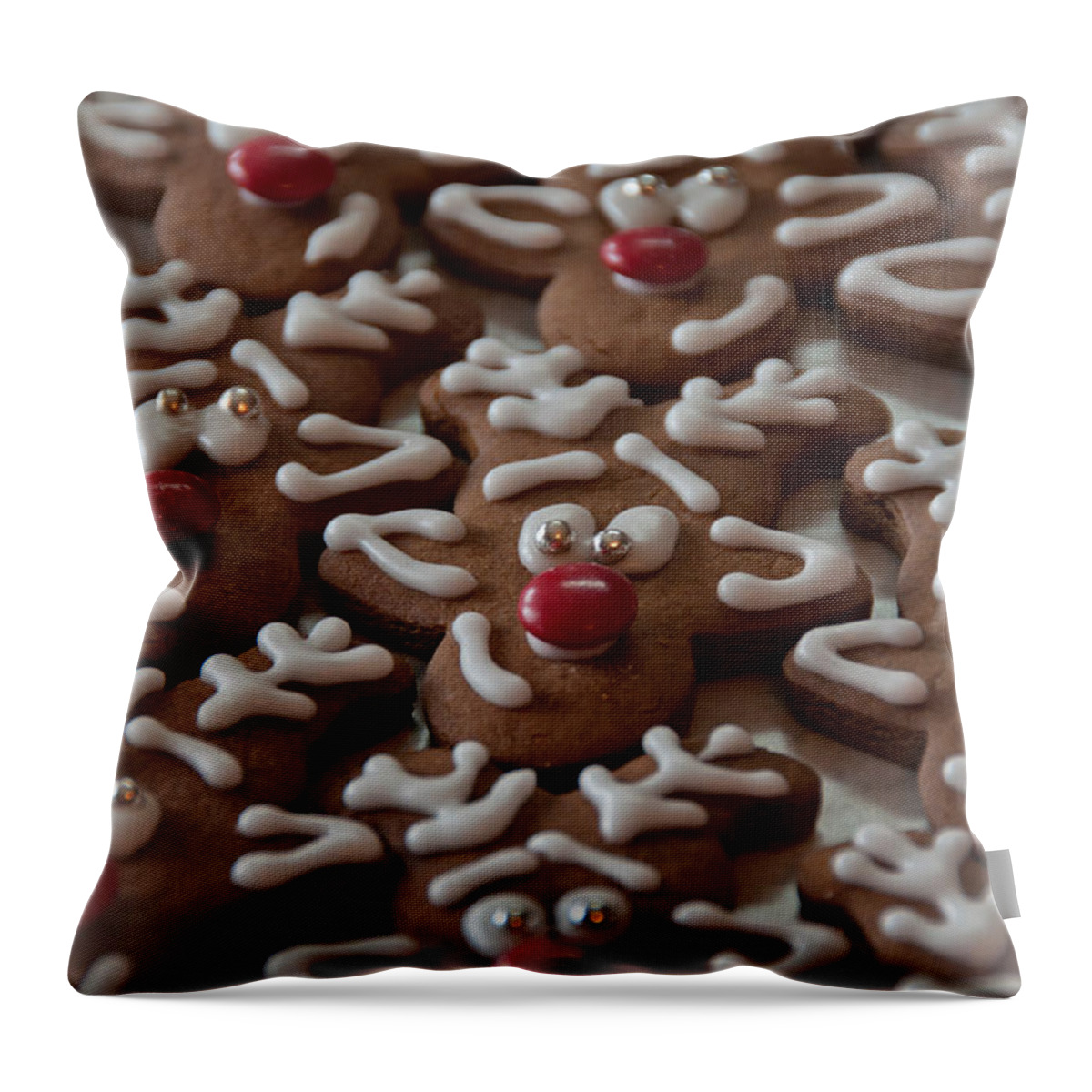 Cookies Throw Pillow featuring the photograph Christmas Baking by Cheryl Baxter