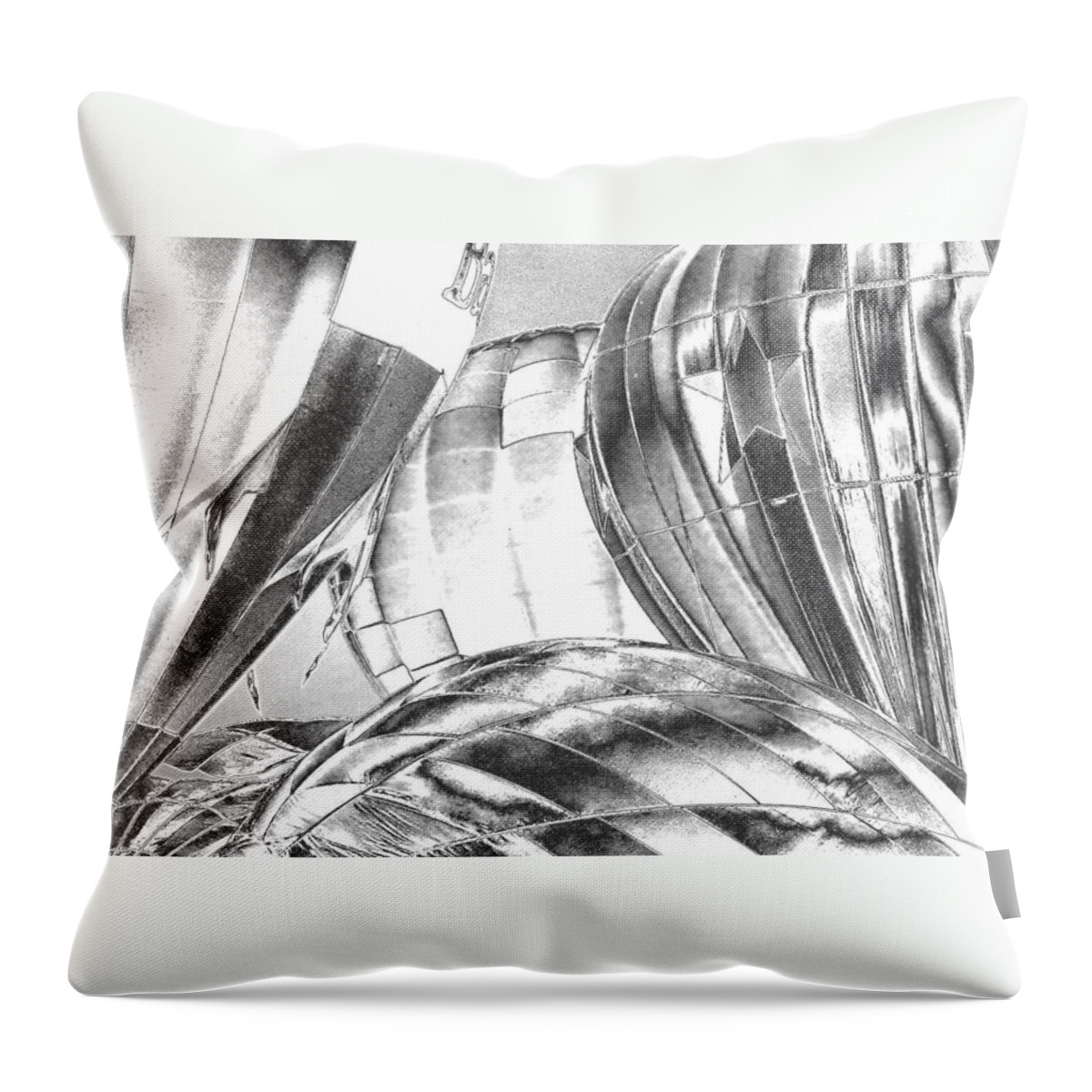 Balloon Festival Throw Pillow featuring the photograph Chromed Hot Air Balloons by Belinda Lee