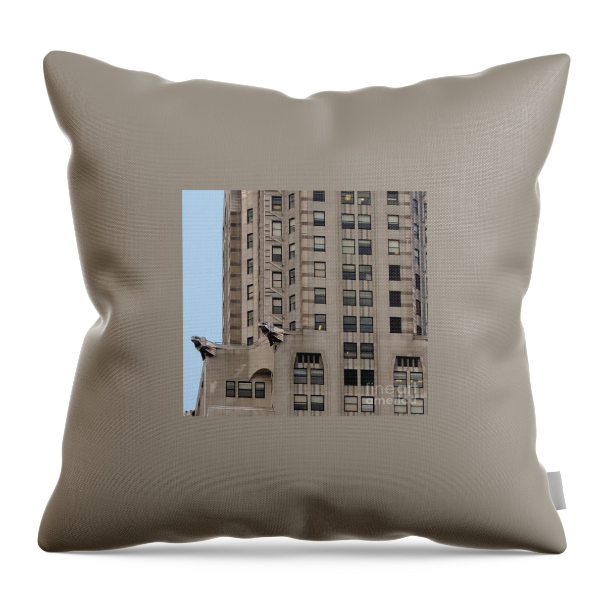 Architectural Buildings Throw Pillow featuring the photograph Chrysler Building Corner NYC by Susan Garren