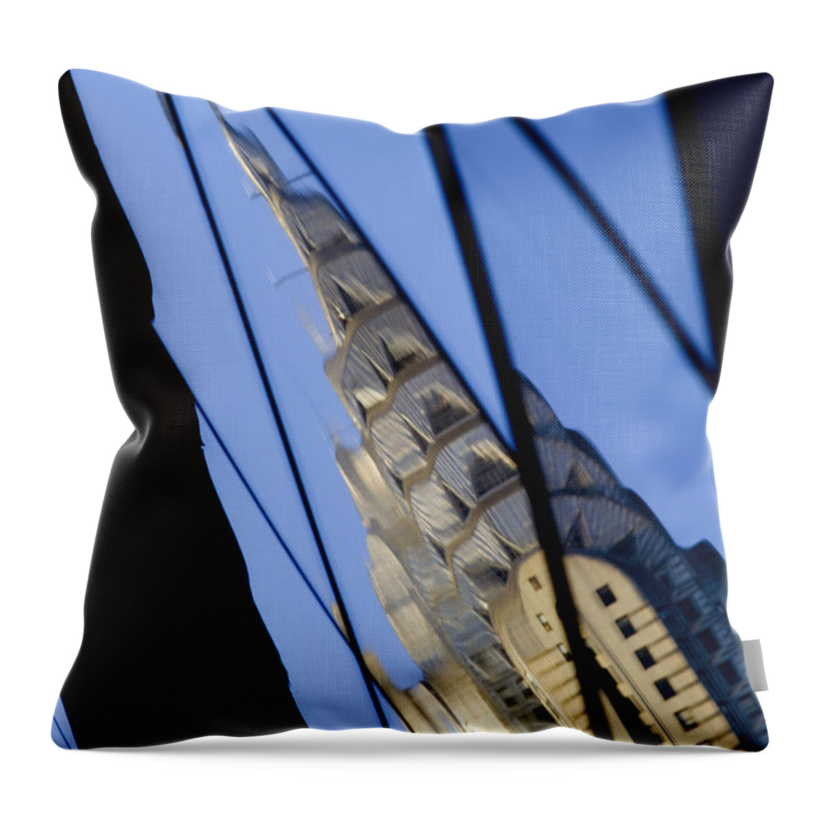 Chrysler Throw Pillow featuring the photograph Chrysler Building by Tony Cordoza