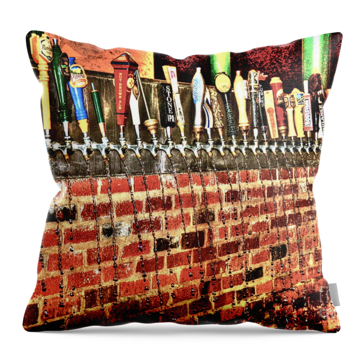 Beer Throw Pillow featuring the photograph Chug by Debbi Granruth