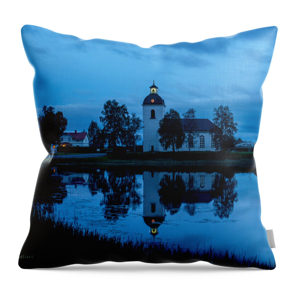 Blue Hour Throw Pillow featuring the photograph Blue Hour by Torbjorn Swenelius