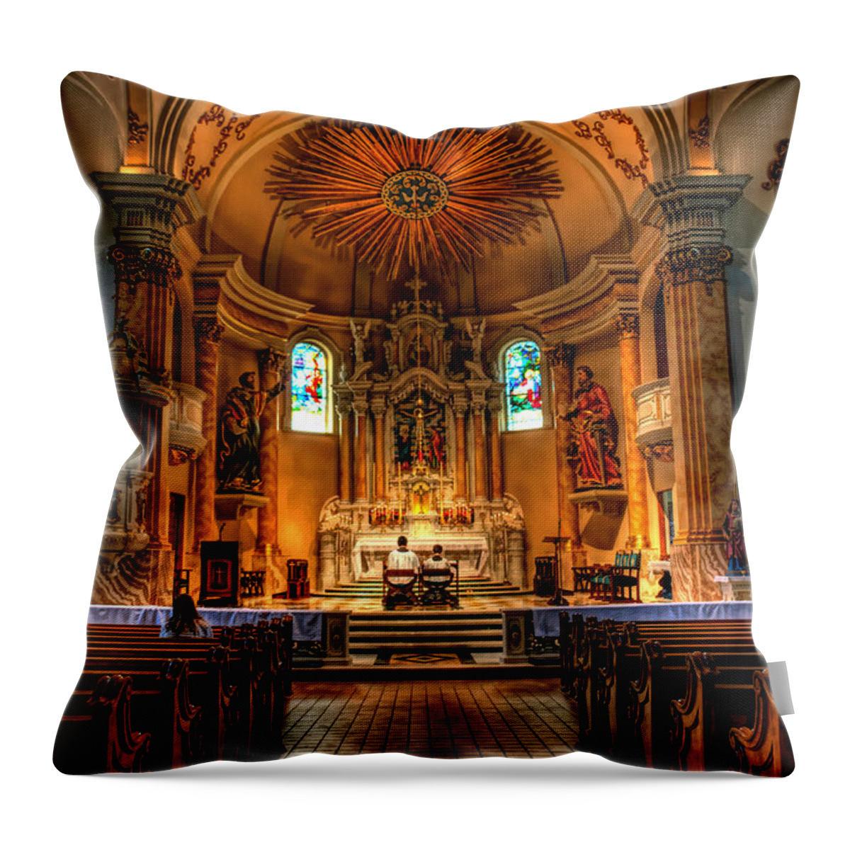 Mn Church Throw Pillow featuring the photograph Church of Saint Agnes by Amanda Stadther