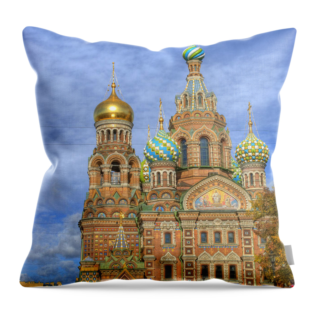 St. Petersburg Throw Pillow featuring the photograph Church of the Saviour on Spilled Blood. St. Petersburg. Russia by Juli Scalzi