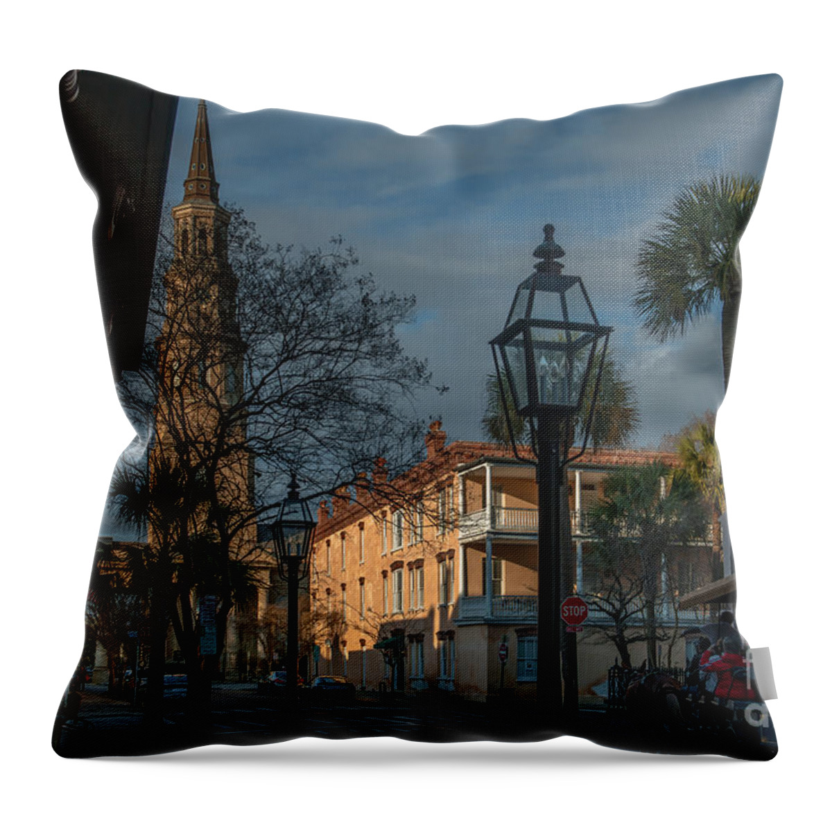 Charleston Throw Pillow featuring the photograph Church Street Charleston SC by Dale Powell
