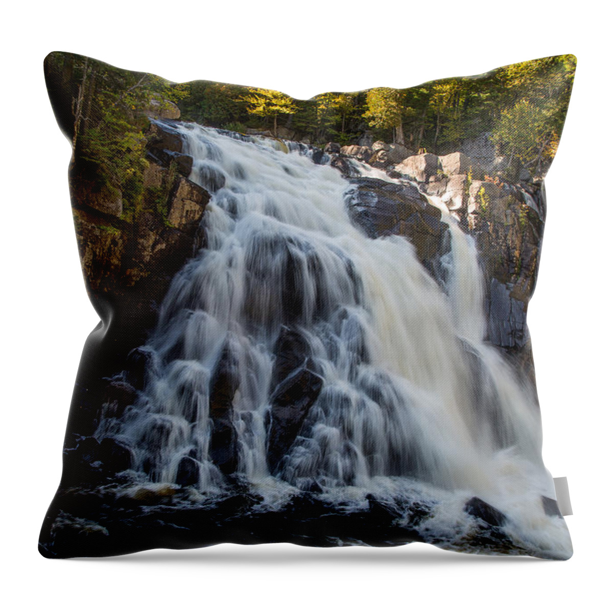 Canada Throw Pillow featuring the photograph Chute du Diable by Mike Schaffner