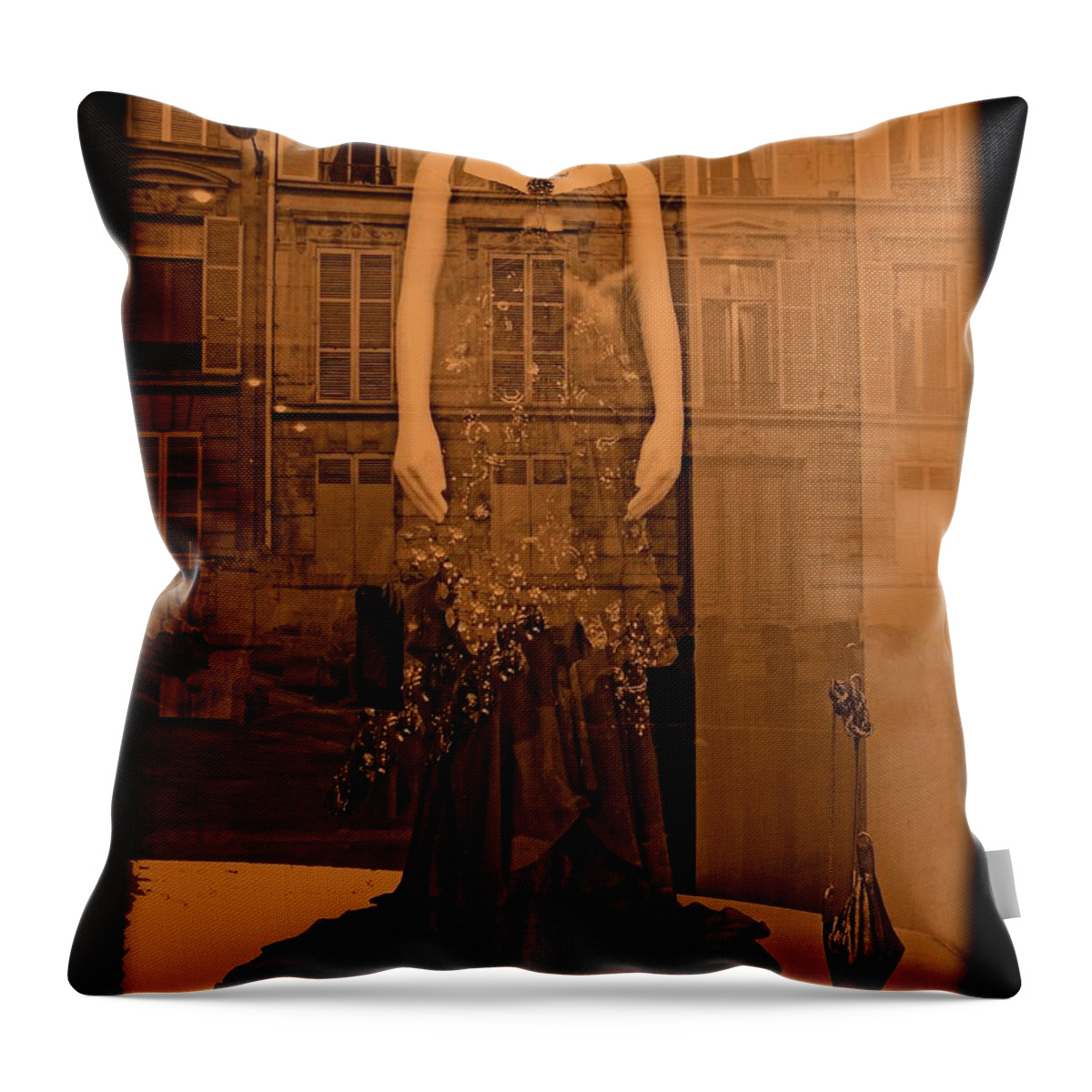 Abstract Throw Pillow featuring the photograph Cinderella in Paris by Lauren Leigh Hunter Fine Art Photography