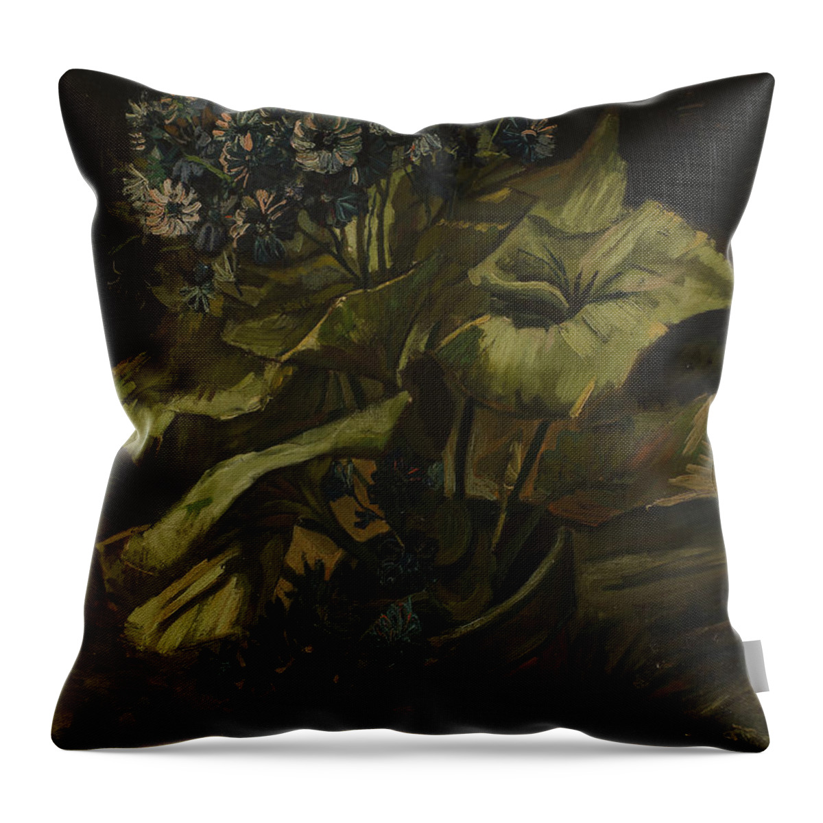  Vincent Van Gogh Throw Pillow featuring the painting Cineraria by Vincent Van Gogh