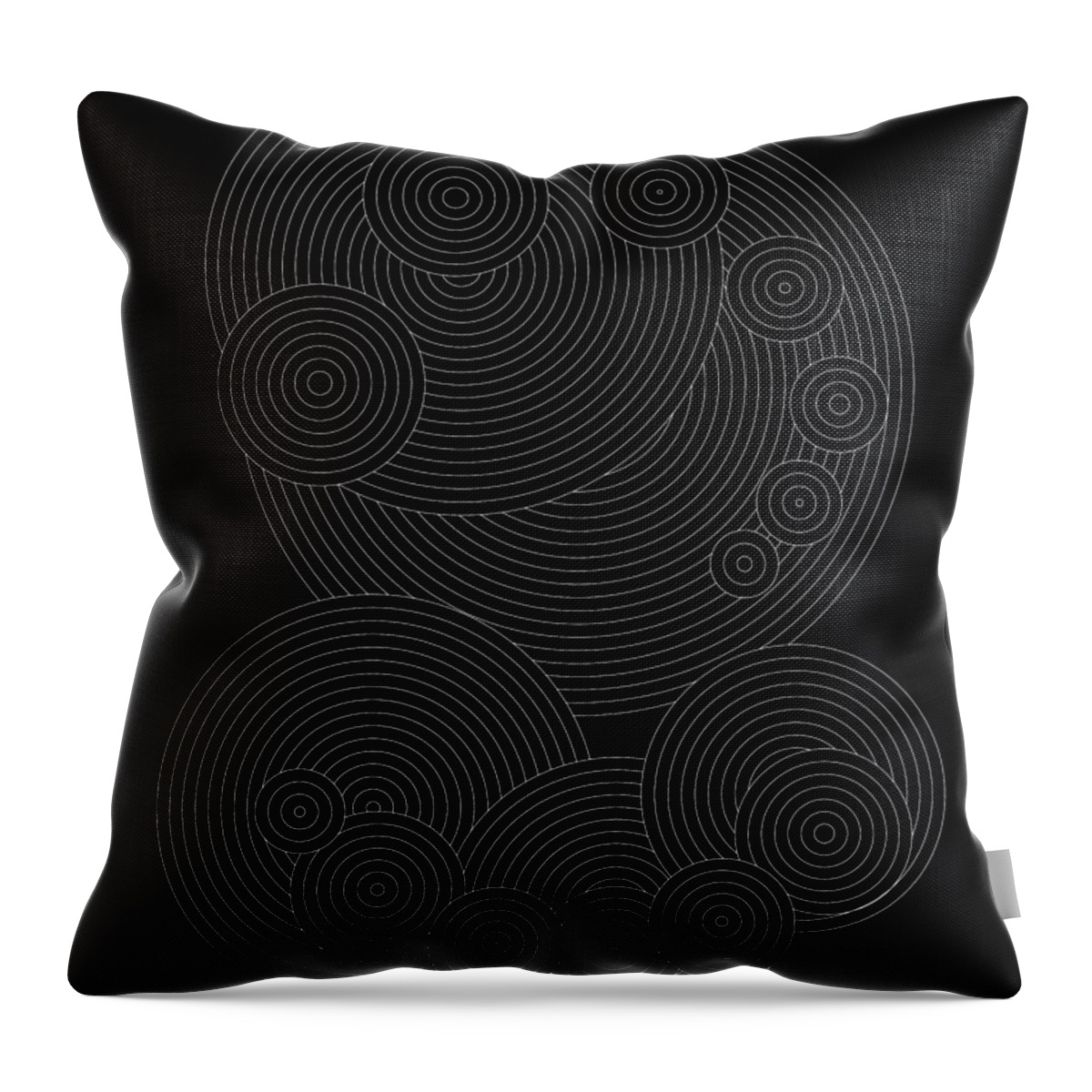 Relief Throw Pillow featuring the digital art Circular Sunday Inverse by DB Artist