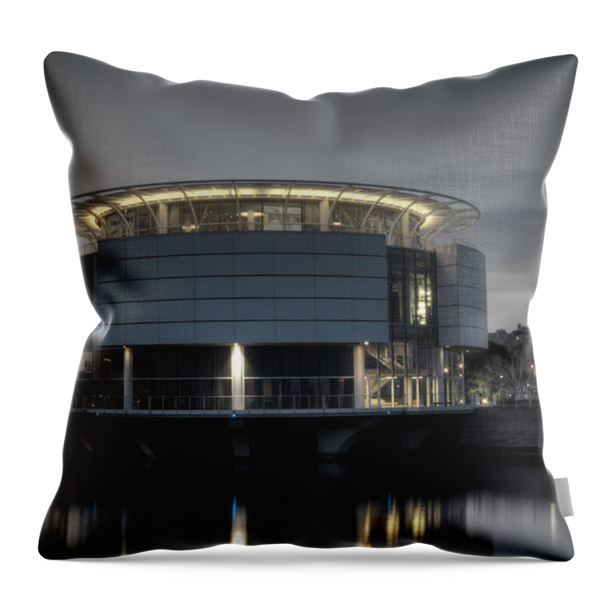 City Throw Pillow featuring the photograph City Glare by Deborah Klubertanz