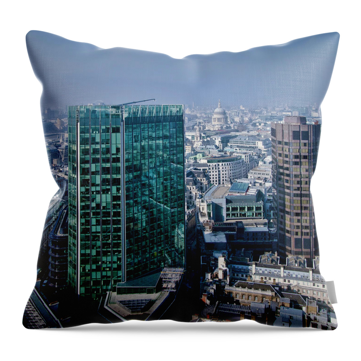 Outdoors Throw Pillow featuring the photograph City Of London by David Norfolk Arps Artist/photographer