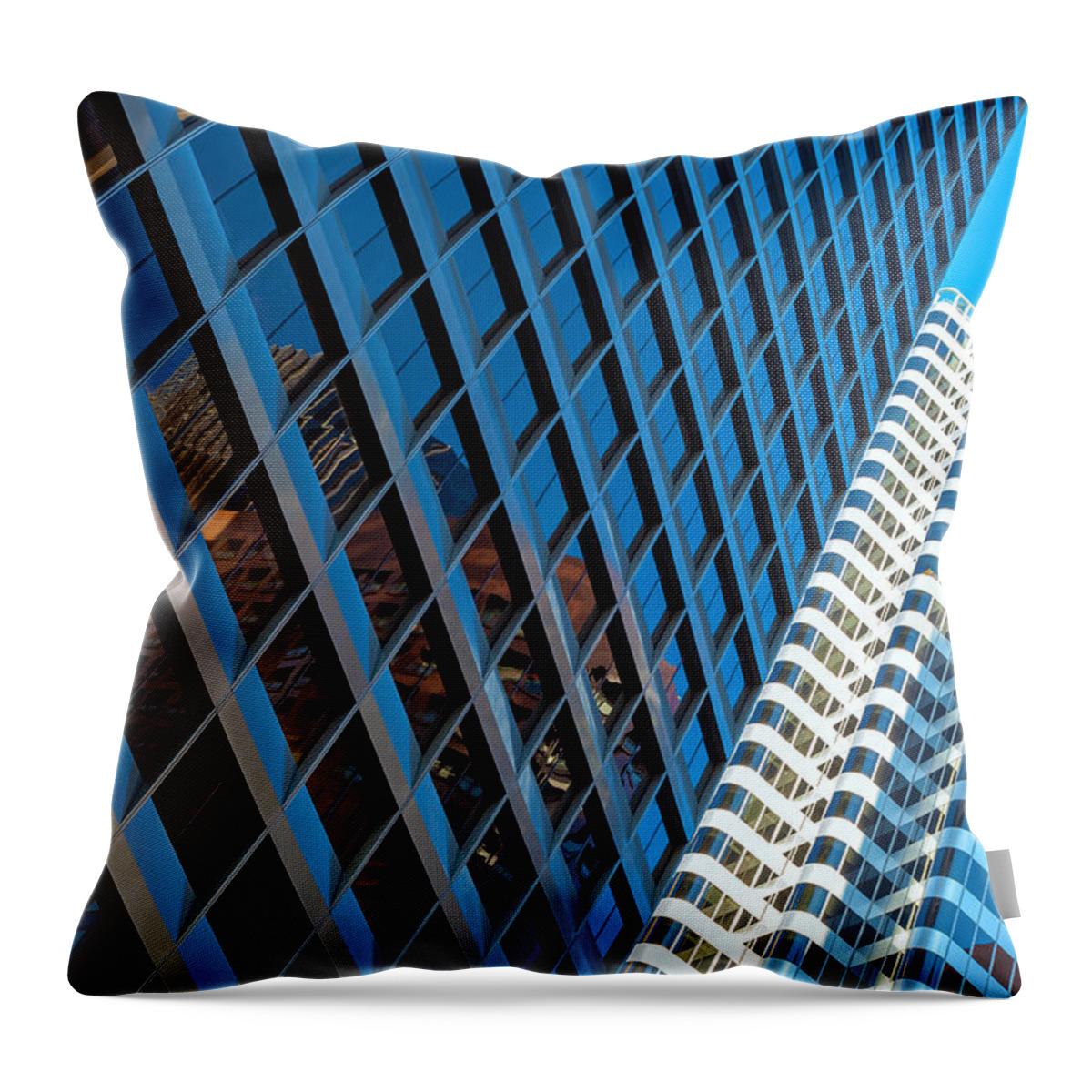 City Throw Pillow featuring the photograph City Structures by Jonathan Nguyen