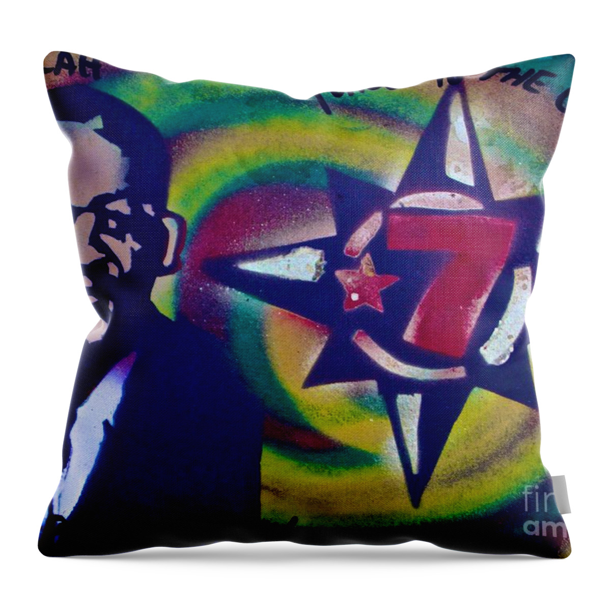 Clarence 13x Throw Pillow featuring the painting Clarence 13x by Tony B Conscious