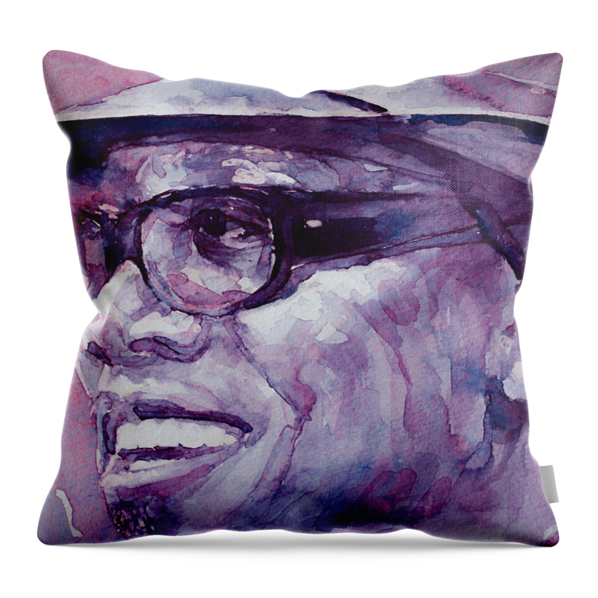 Clemonts Throw Pillow featuring the painting Clarence Clemons by Laur Iduc