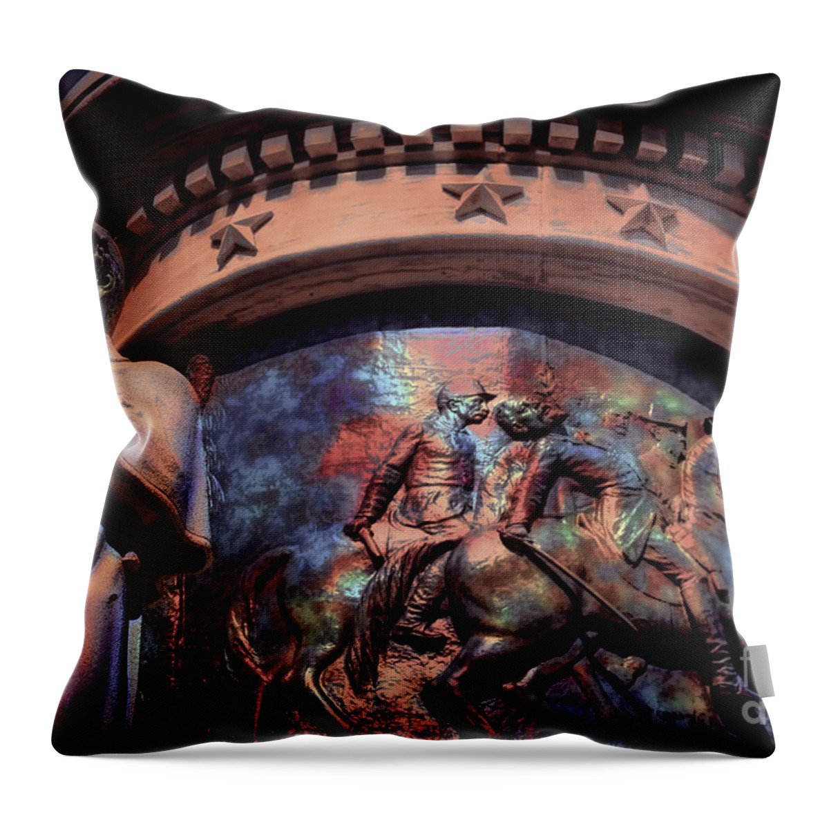 Confederate Throw Pillow featuring the photograph Clarity of War II by Lesa Fine