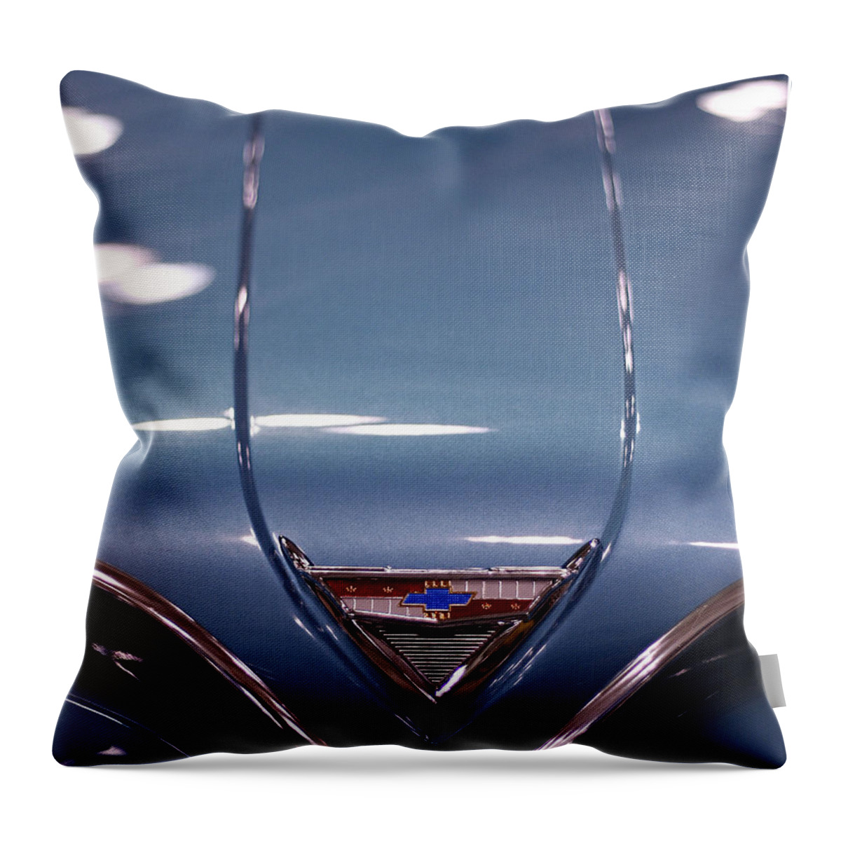Impala Throw Pillow featuring the photograph Classic Chevy Impala Trunk by Kristia Adams