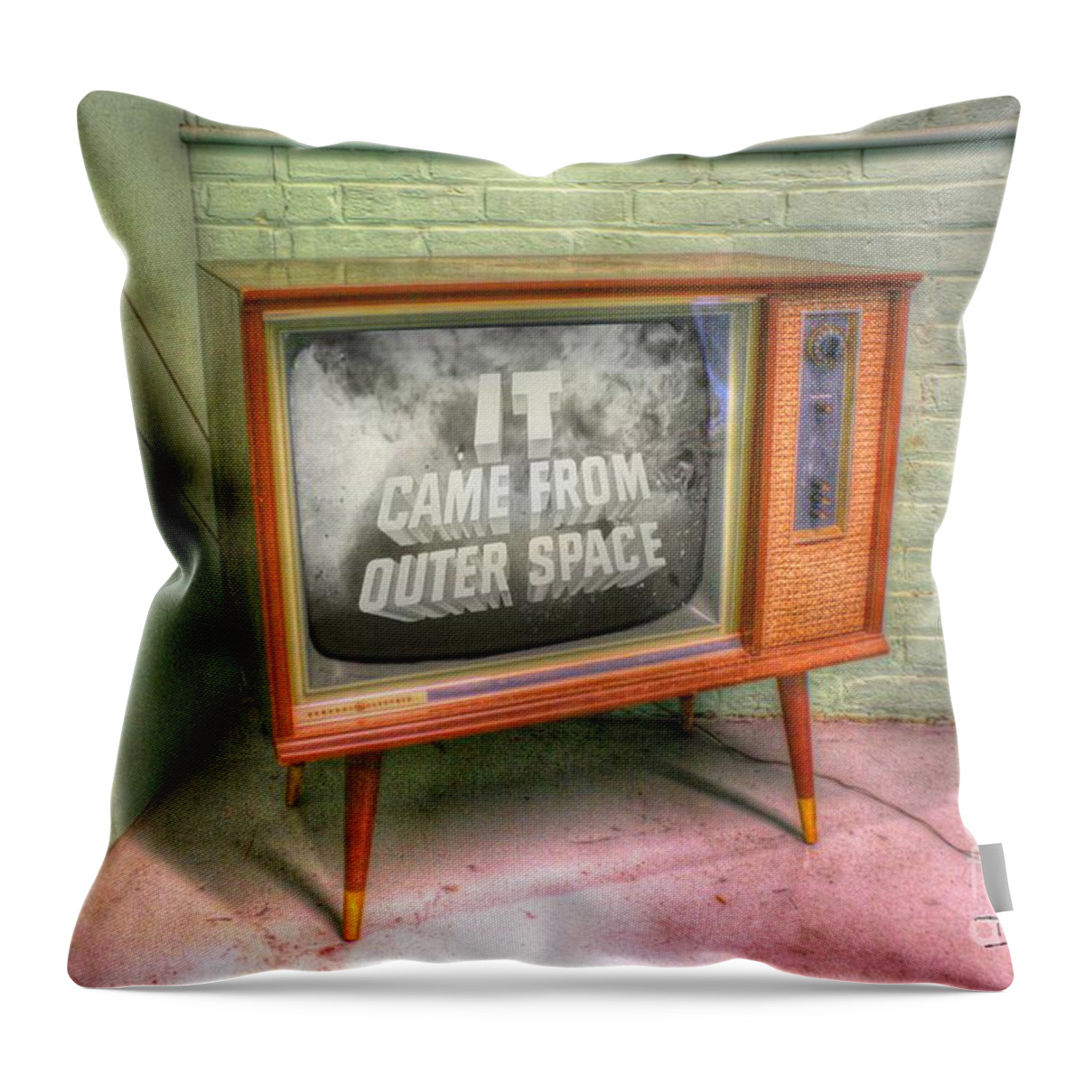 Tv Throw Pillow featuring the photograph Classic TV by Dan Stone