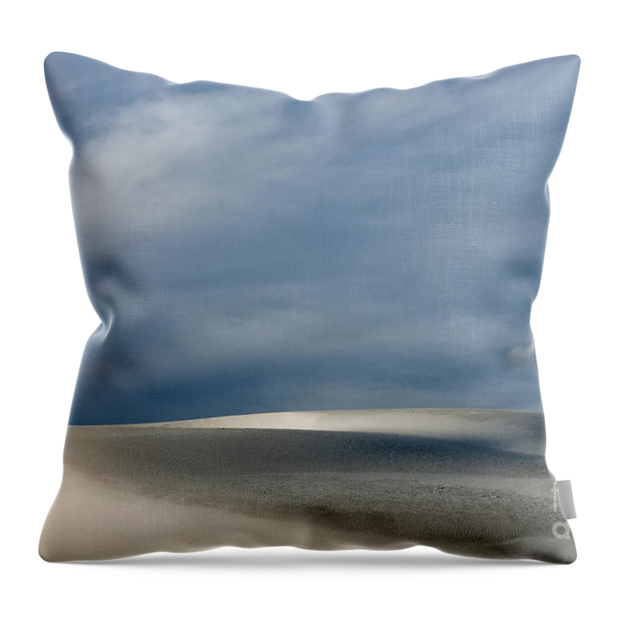 White Sands Throw Pillow featuring the photograph Clearing Storm at White Sands by Sandra Bronstein