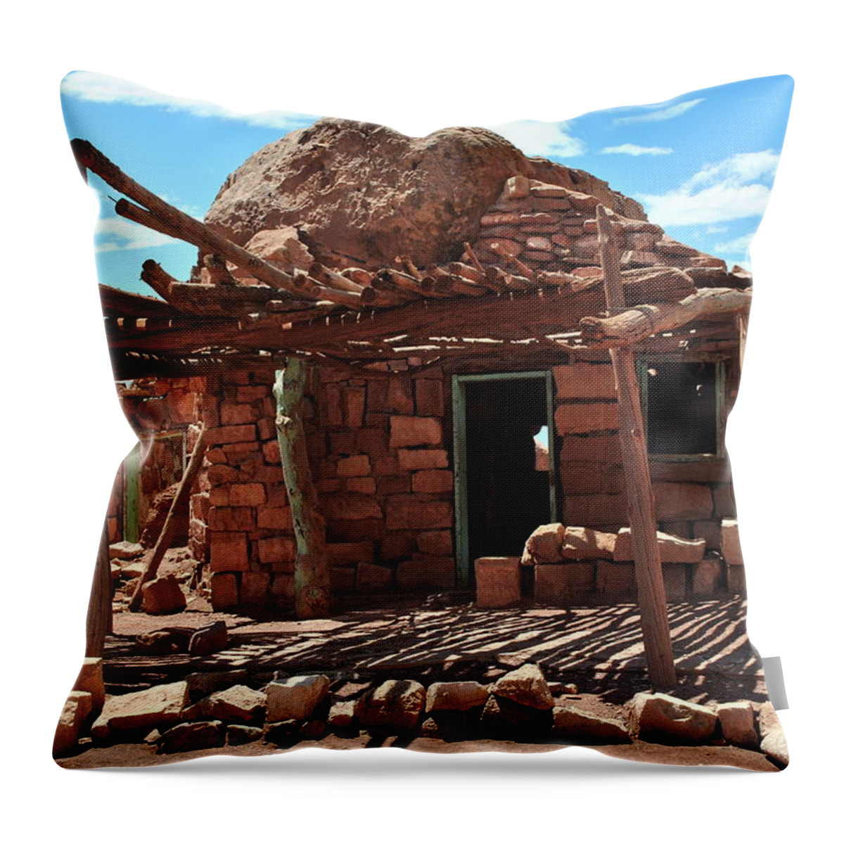 Rock Throw Pillow featuring the photograph Cliff Dwellers by Jim Hogg