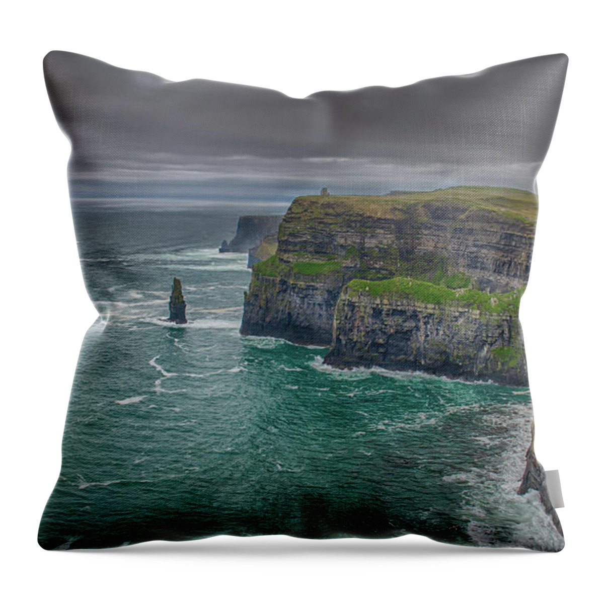 Tranquility Throw Pillow featuring the photograph Cliffs Of Moher by Insight Imaging