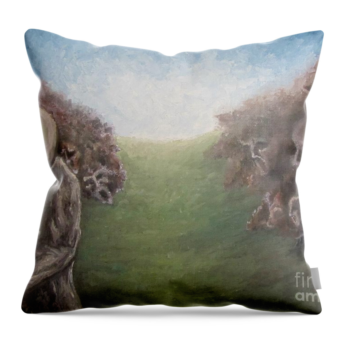 Tmad Throw Pillow featuring the painting Closure by Michael TMAD Finney