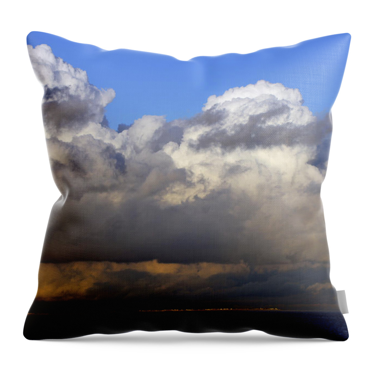Portsmouth Throw Pillow featuring the photograph Clouds over Portsmouth by Tony Murtagh