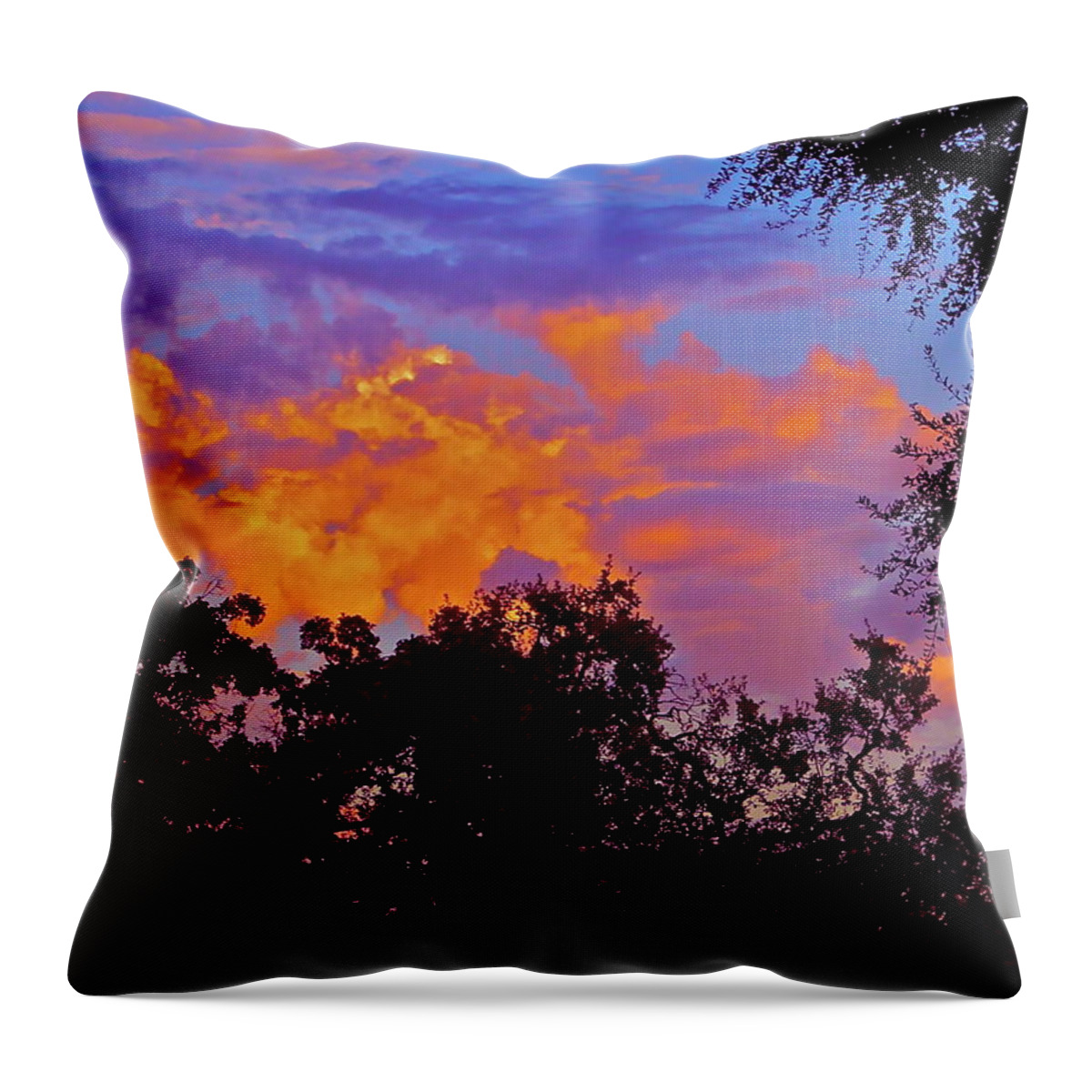 Sunset Throw Pillow featuring the photograph Clouds by Pamela Cooper