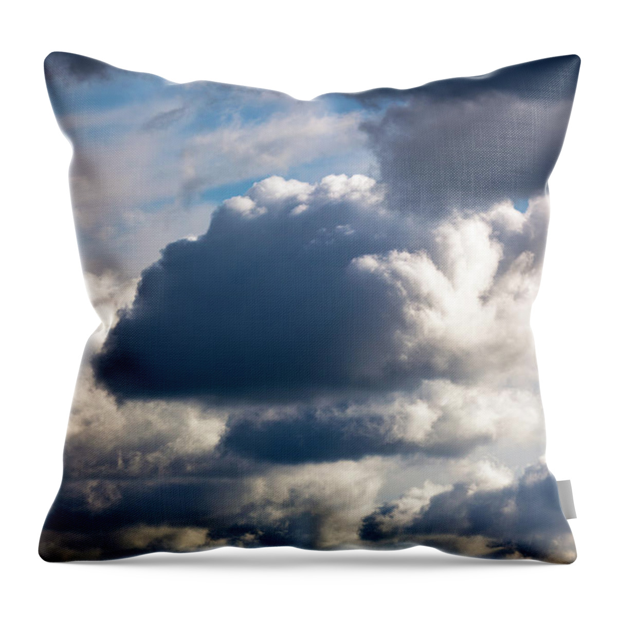 Scenics Throw Pillow featuring the photograph Cloudy Sky by Mordolff