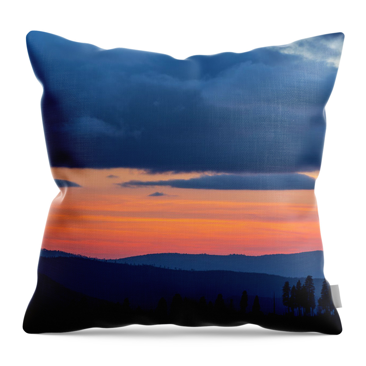Scenics Throw Pillow featuring the photograph Cloudy Sunset In Yosemite by Regis Vincent