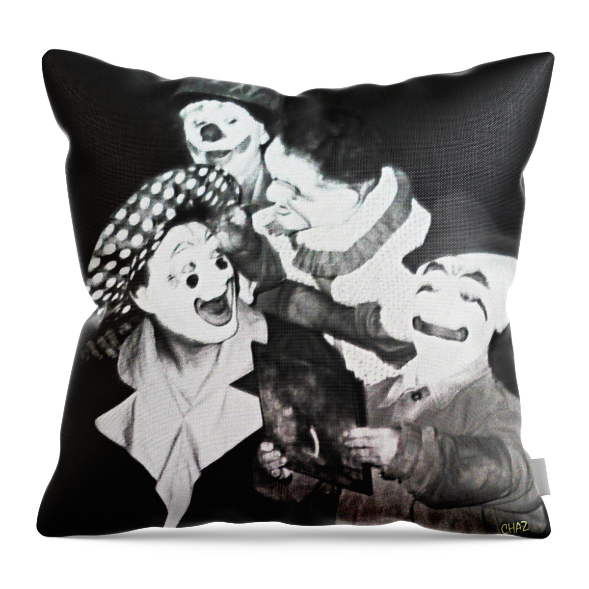 Clown Throw Pillow featuring the photograph Clowning Around by CHAZ Daugherty