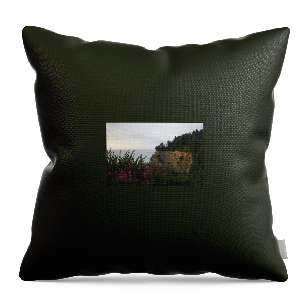 Cliffs Throw Pillow featuring the photograph Coastal Cliffs by Beth Collins