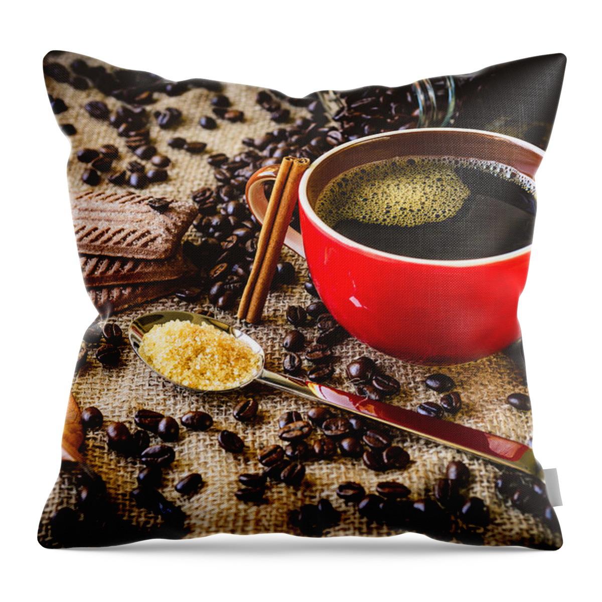 Coffee Throw Pillow featuring the photograph Coffee I by Marco Oliveira