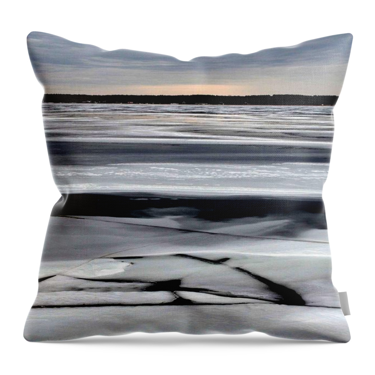 Ice Throw Pillow featuring the photograph Cold Colour Wash 2 - Canada by Jeremy Hall