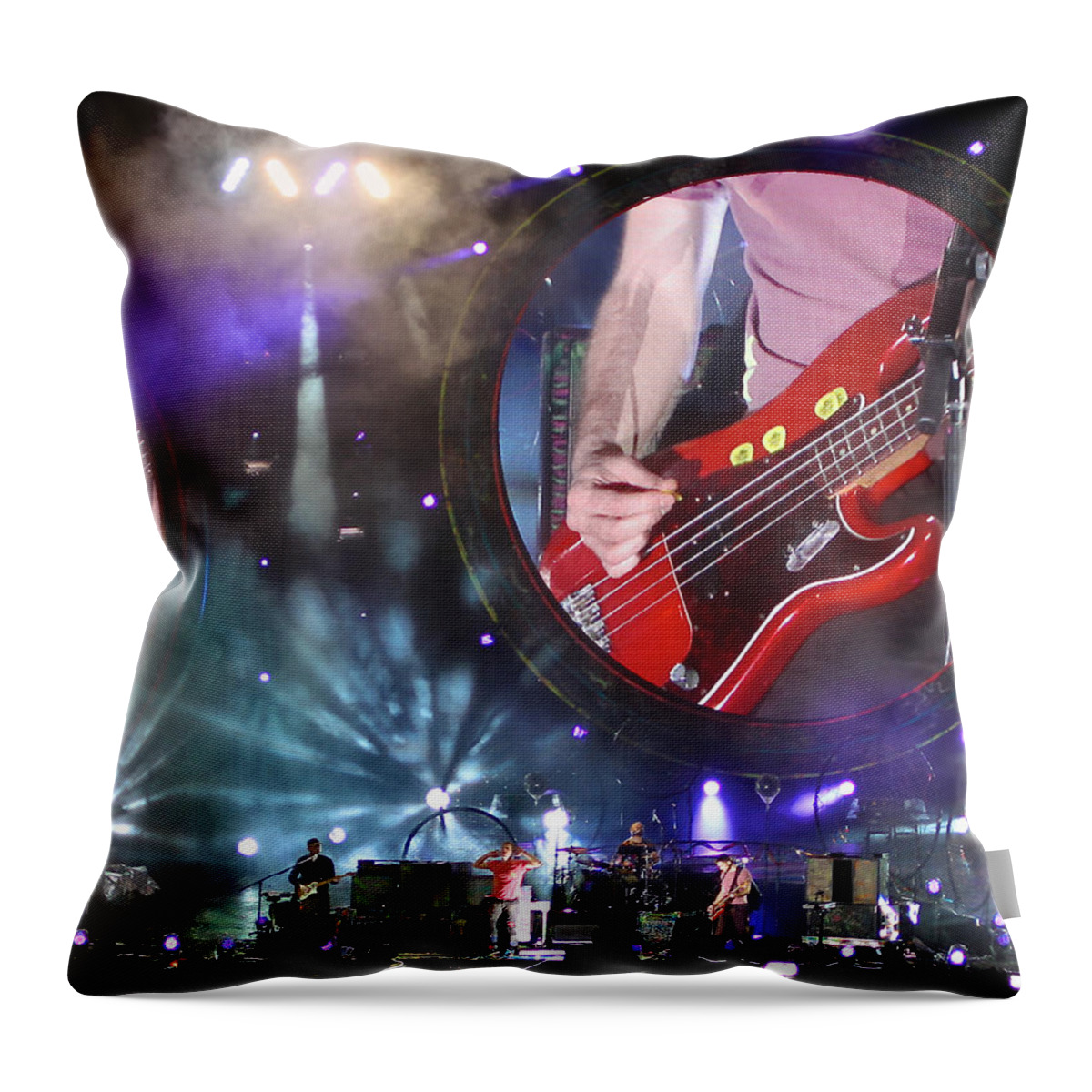 Coldplay Throw Pillow featuring the photograph Coldplay - Sydney 2012 #5 by Chris Cousins