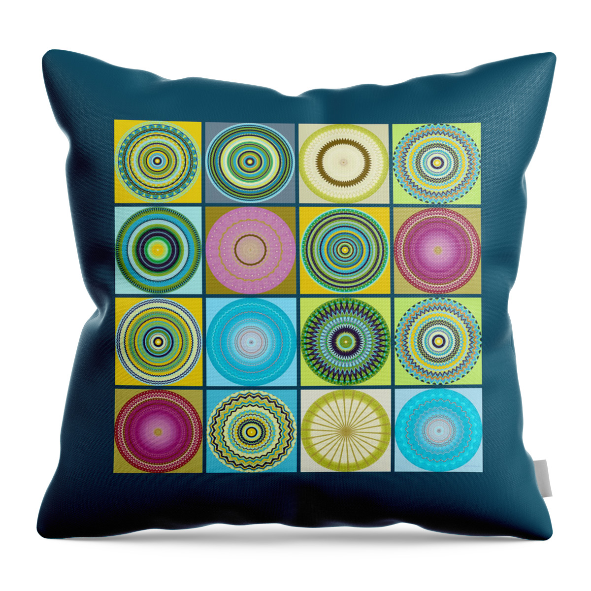 Abstract Throw Pillow featuring the painting Collage 14 by Herb Dickinson
