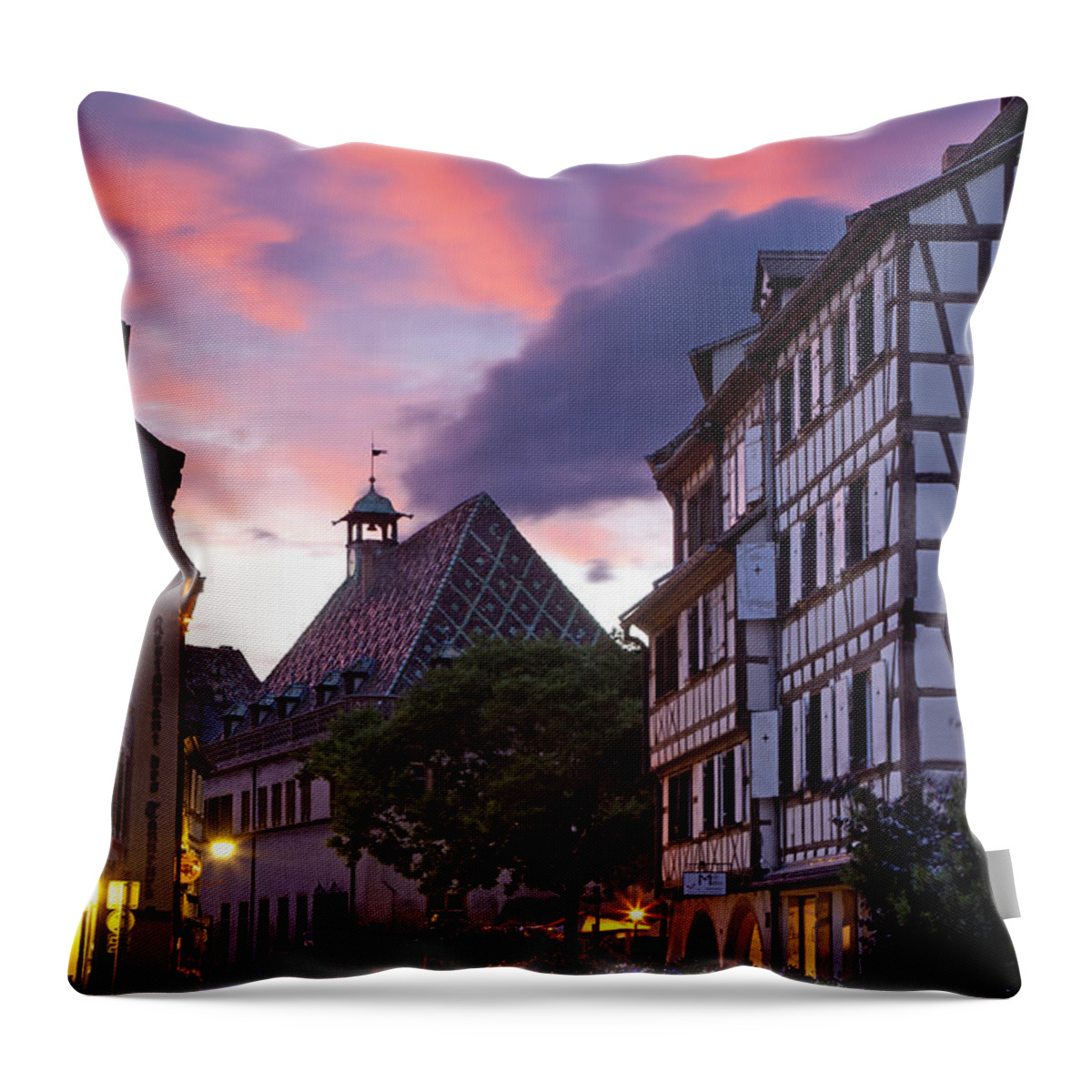 Colmar Throw Pillow featuring the photograph Colmar Twilight by Brian Jannsen