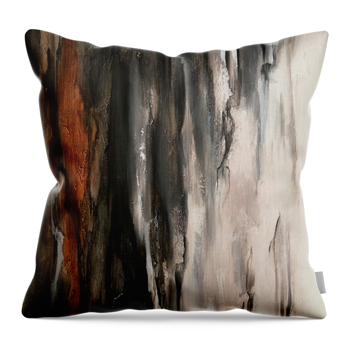 Abstract Throw Pillow featuring the painting Color Harmony 19 by Emerico Imre Toth