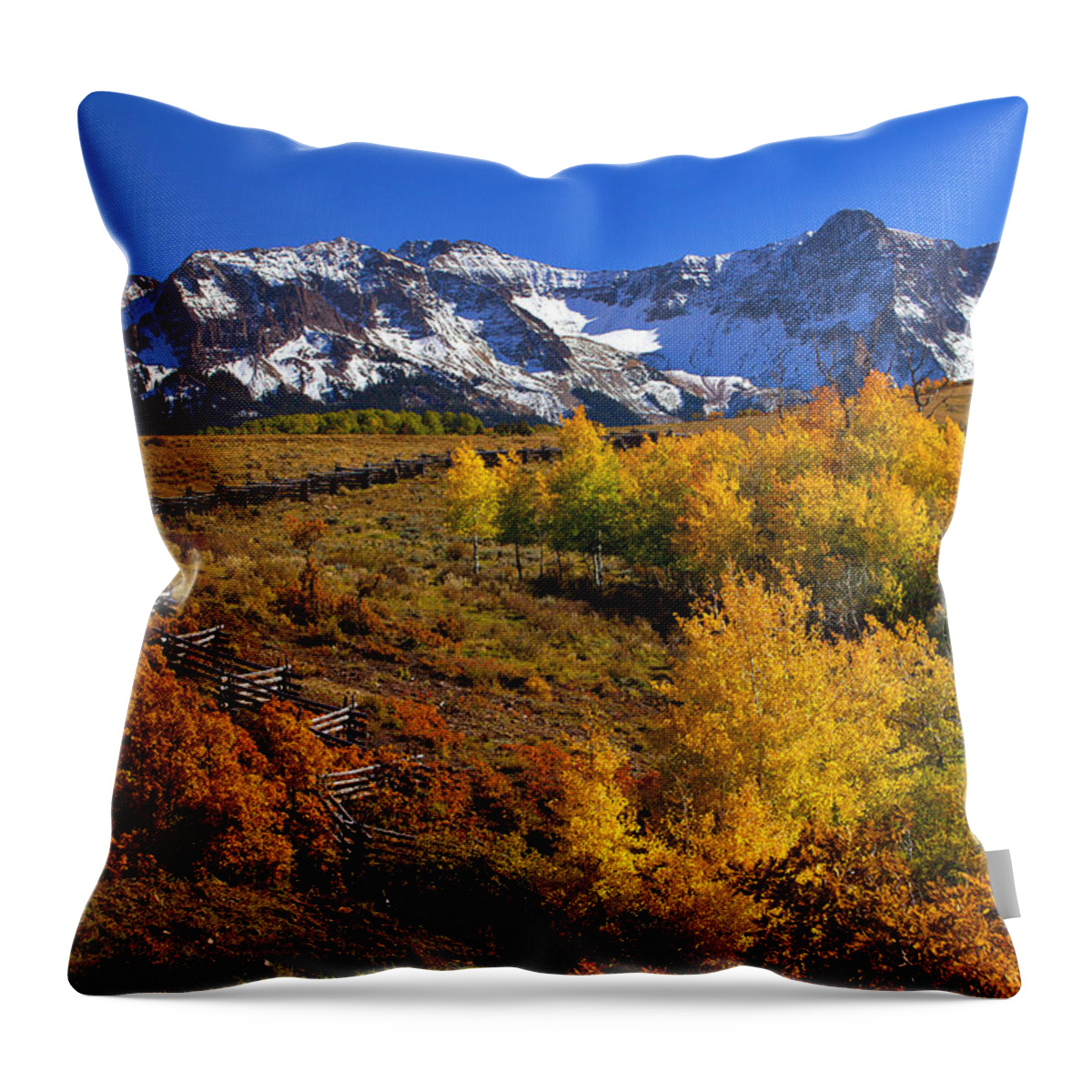 Mountains Throw Pillow featuring the photograph Colorado Country by Darren White